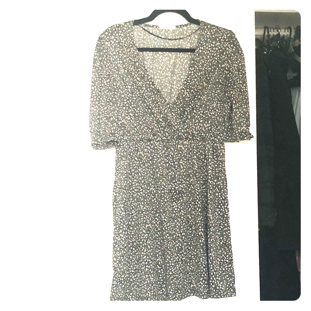 Oysho dark florals dress